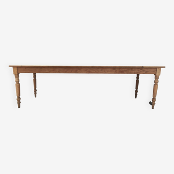 Ancienne grande table de ferme bois brut