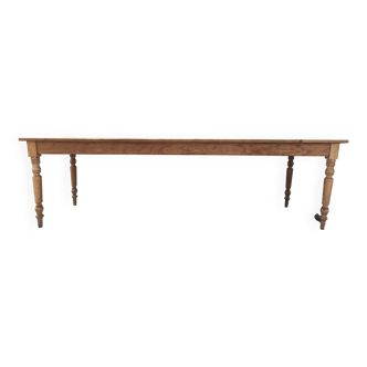 Ancienne grande table de ferme bois brut