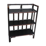 Bamboo and dark rattan shelf