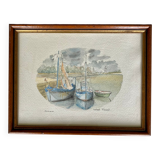Watercolor of Honfleur