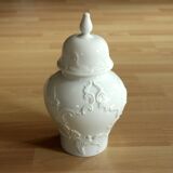 Handmade white lidded porcelain vase by Royal Bavaria KPM - Vintage