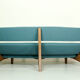 Curved sculptural floating 3-seater sofa dutch design