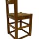 Set of four vintage chairs / stool - brutalist style minimalist oak and wicker 60s