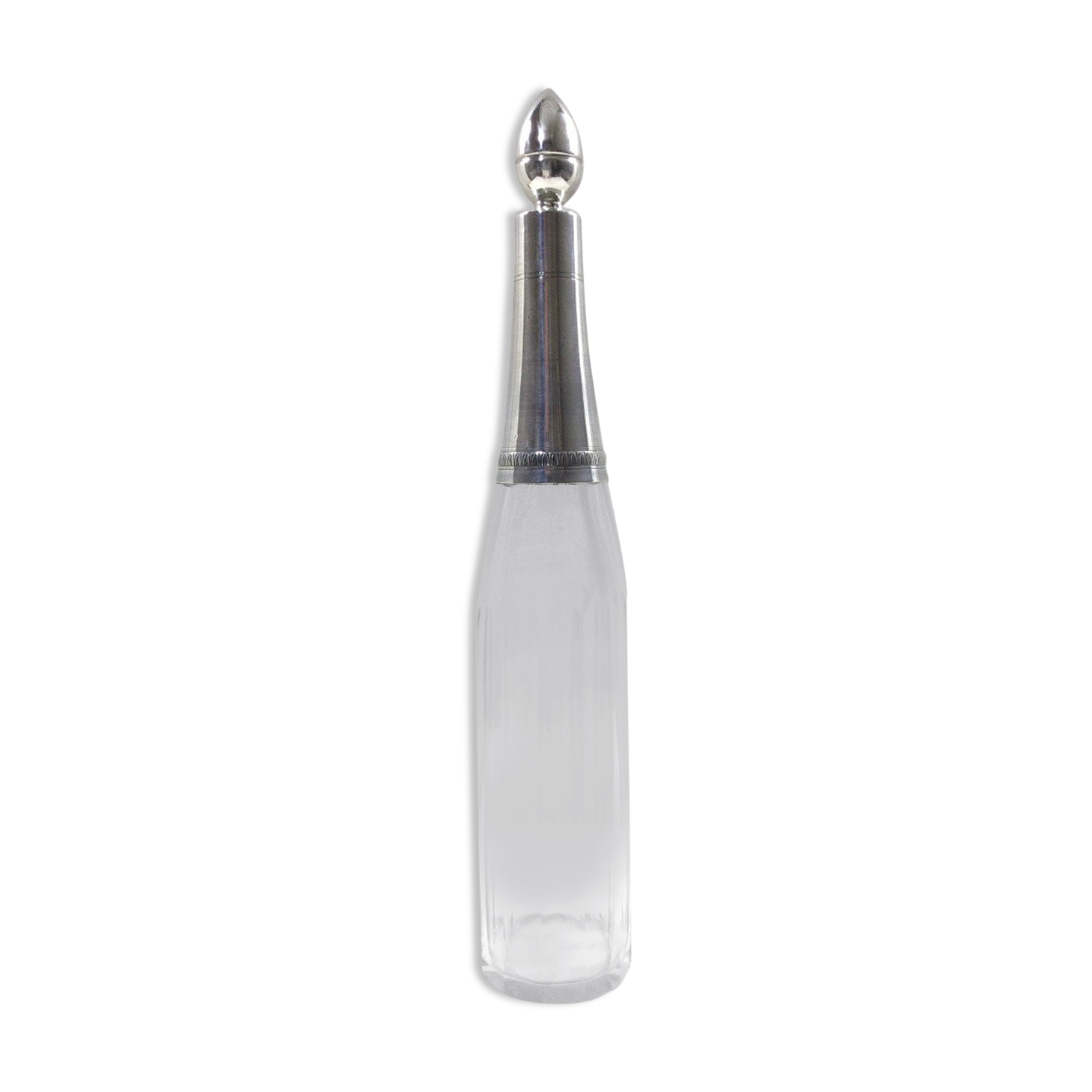 Crystal and silver decanter