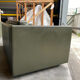 2-seater sofa and 2 armchairs set Pfister for Knoll khaki leather