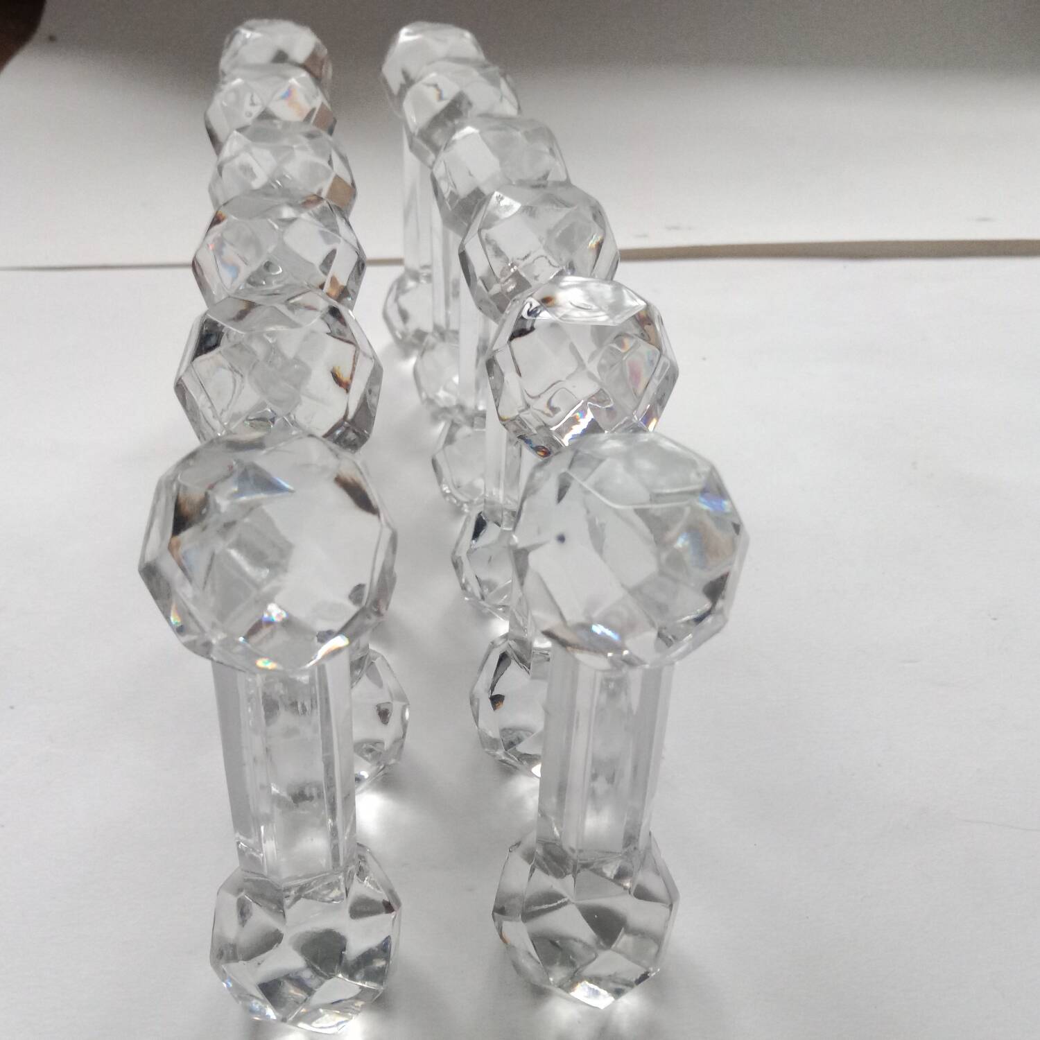 12 cast crystal knife rests