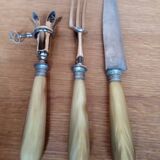 Vintage horn handle leg of lamb service