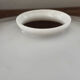 Vintage suspension lampshade in white opaline.