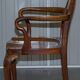 Victorian Howard & Son walnut office chair with stamp.