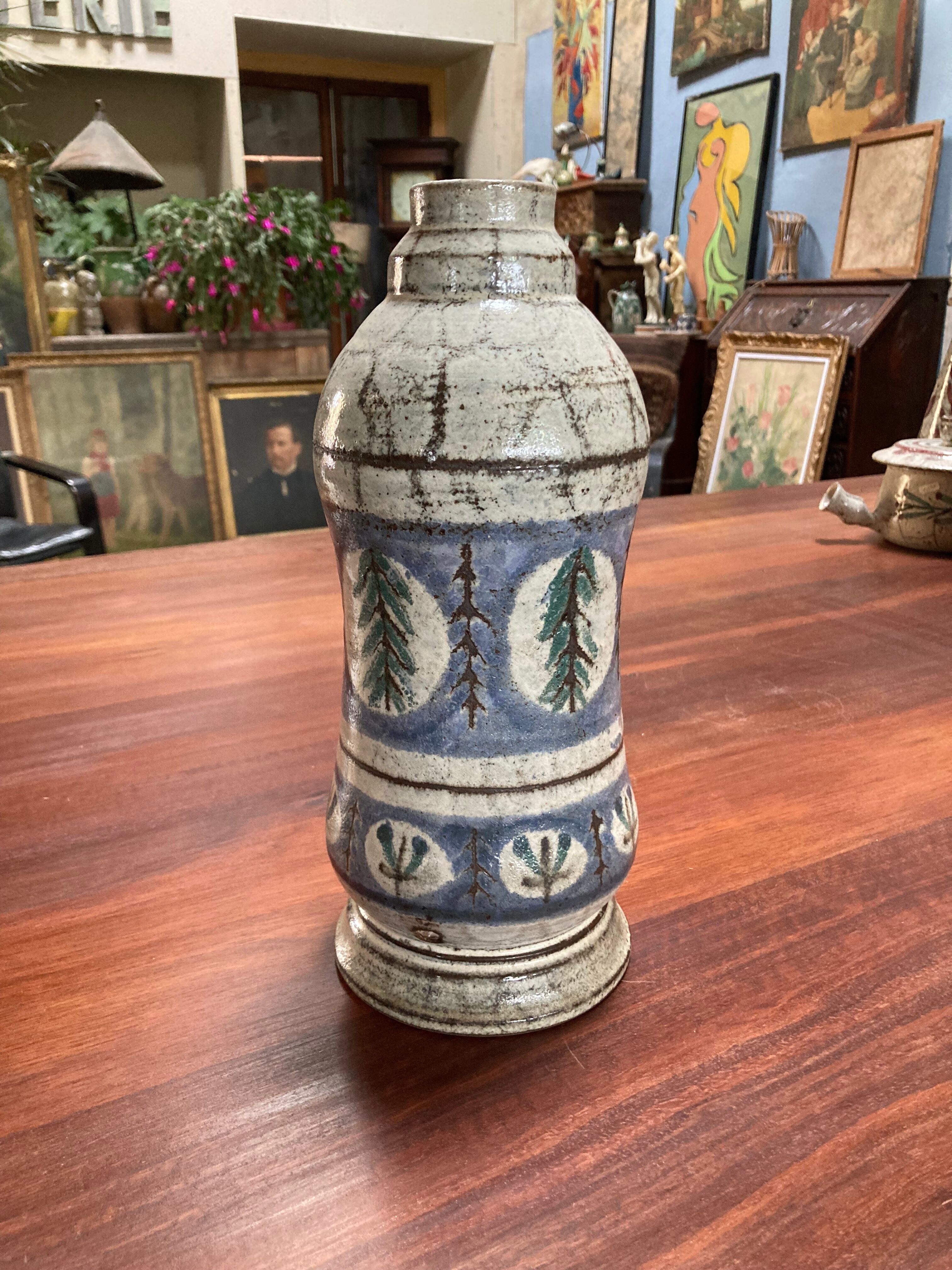 Ceramic lamp base. Gustave Reynaud. Le Murier. Vallauris.