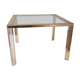 Gold metal and glass coffee table - 70s/80s