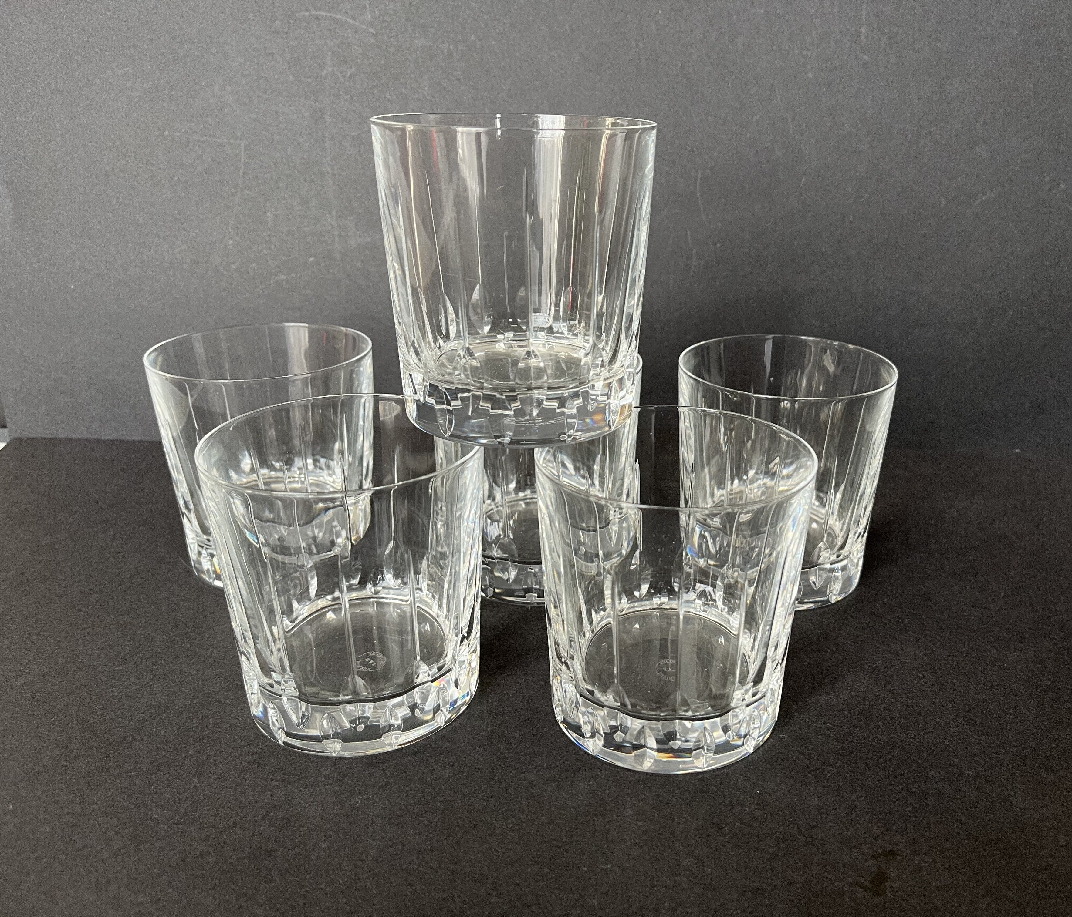 Ensemble de six verres à whisky en cristal