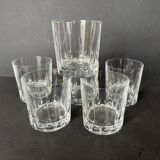 Ensemble de six verres à whisky en cristal