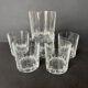 Ensemble de six verres à whisky en cristal