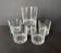 Set of six crystal whiskey glasses