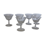 Crystal Art deco champagne cups