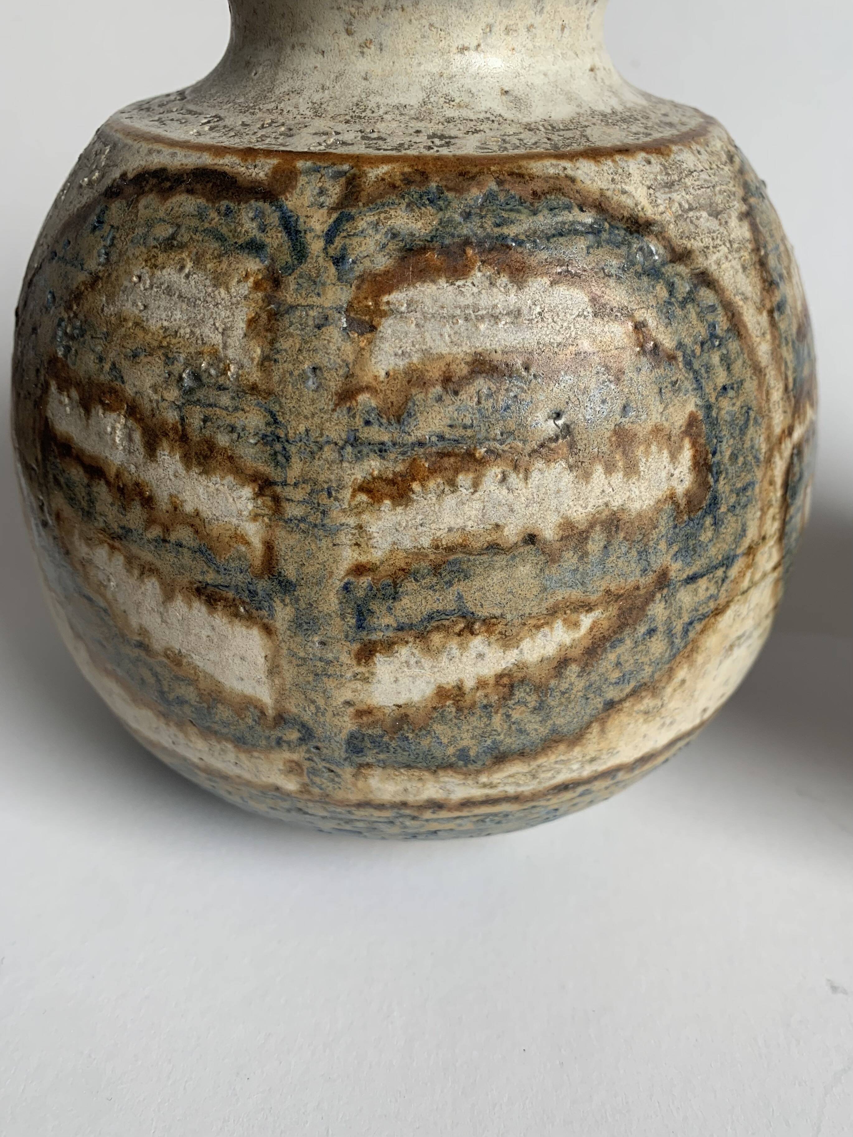 Set of 2 Mid-Century Danish Ceramic Studio Vase from Søholm, 1960s