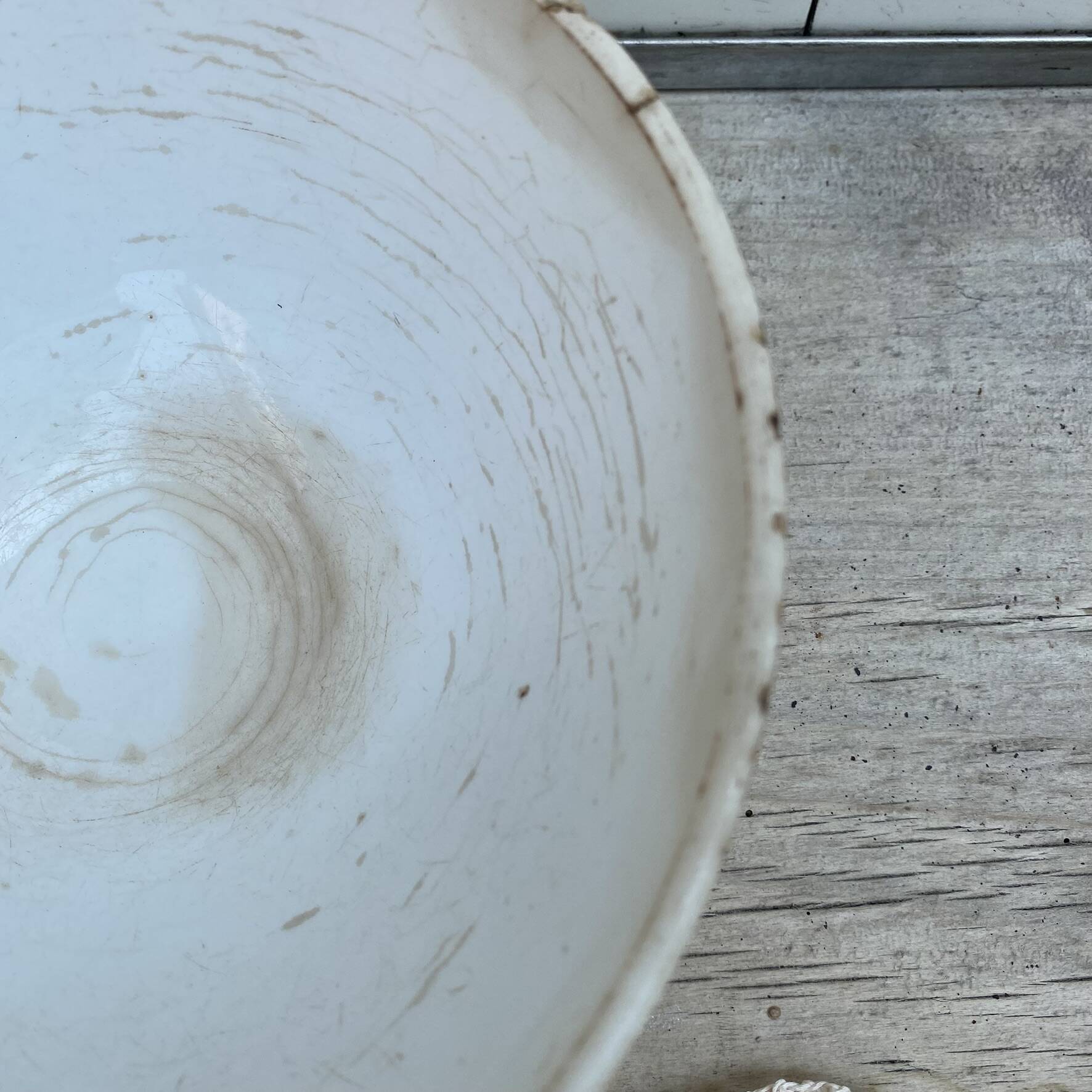 Large antique bowl Digoin Sarreguemines 1950s