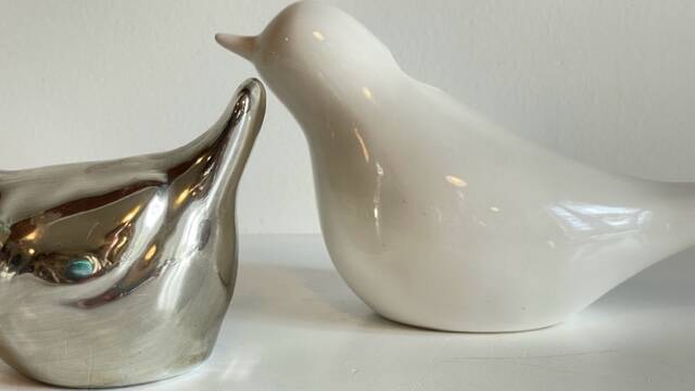 Pair of ceramic birds from the 90s
