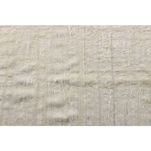 Vintage Turkish Hand-Knotted Wool Cotton Beige Kilim Area Rug 131x168