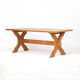 Large Oak Vintage Mid Century Brutalist dining table