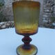 Ensemble 6 verre à pied verre moulé orange