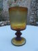 Set of 6 orange moulded stem glasses.