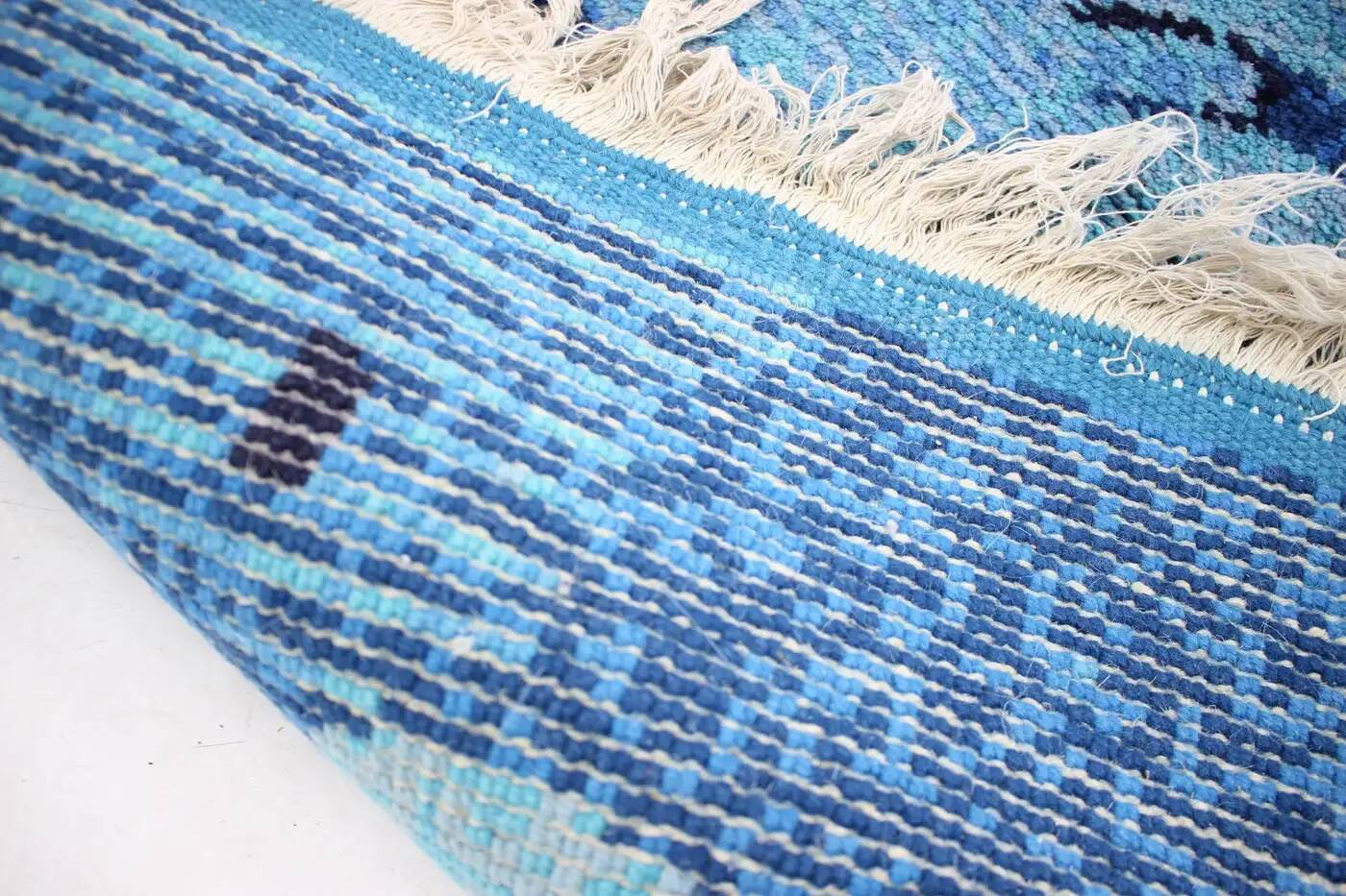 Beautiful handmade art abstract design wool carpet in style of Kybal, 1960s