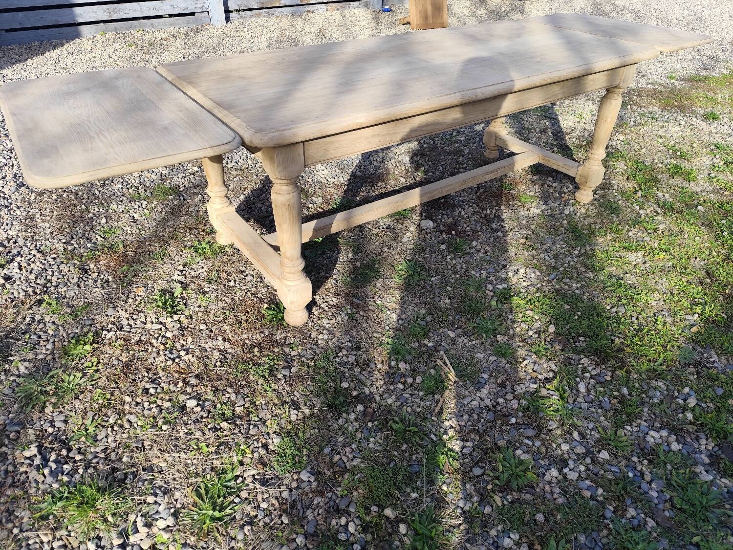 Farmhouse table with extensions
