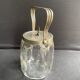 Cut crystal and silver metal cookie bucket – Art Deco