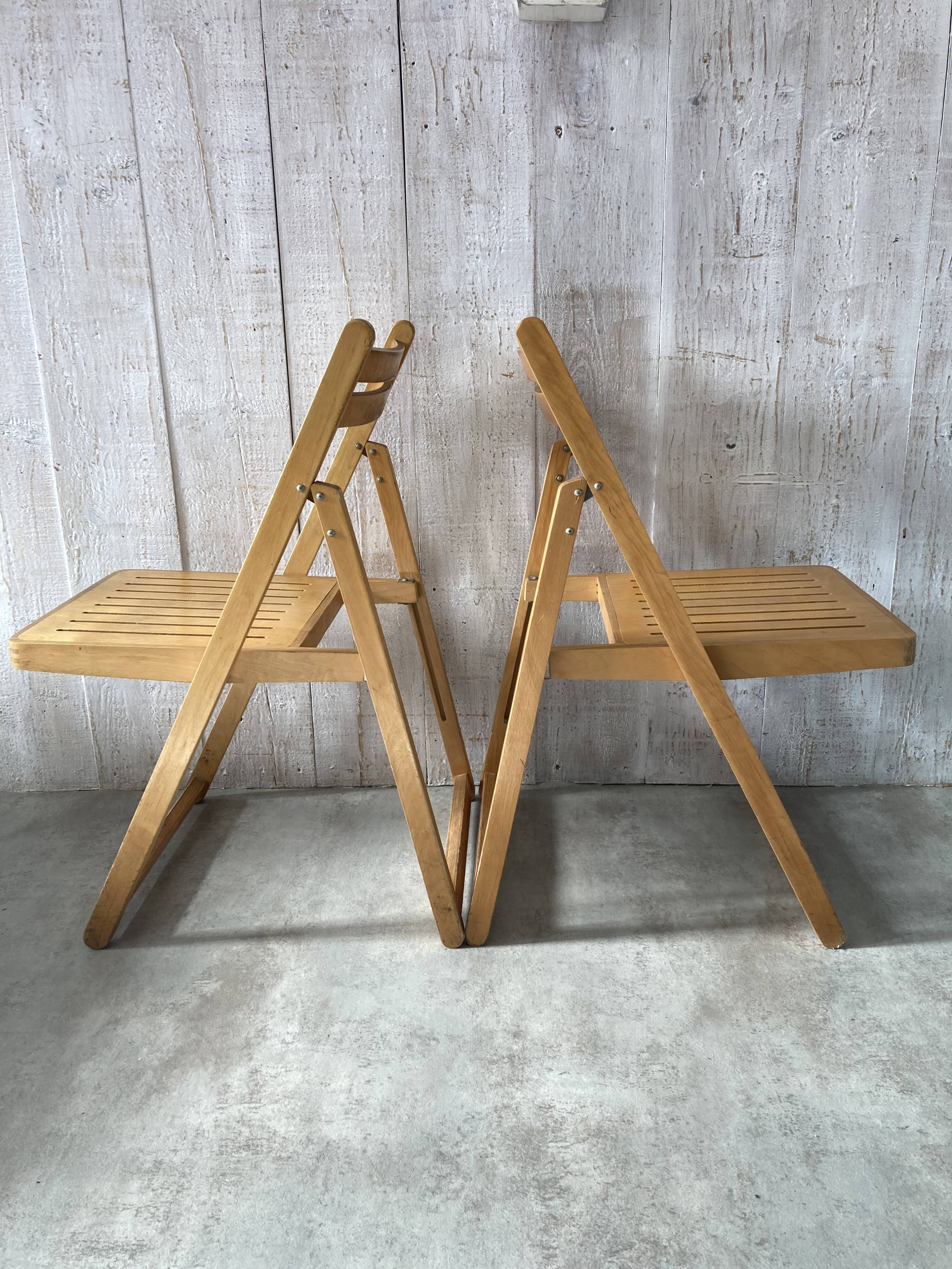 Pair of vintage folding chairs