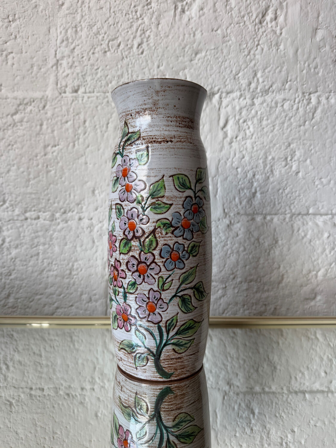 Large ceramic roller vase from Vallauris, 1960s