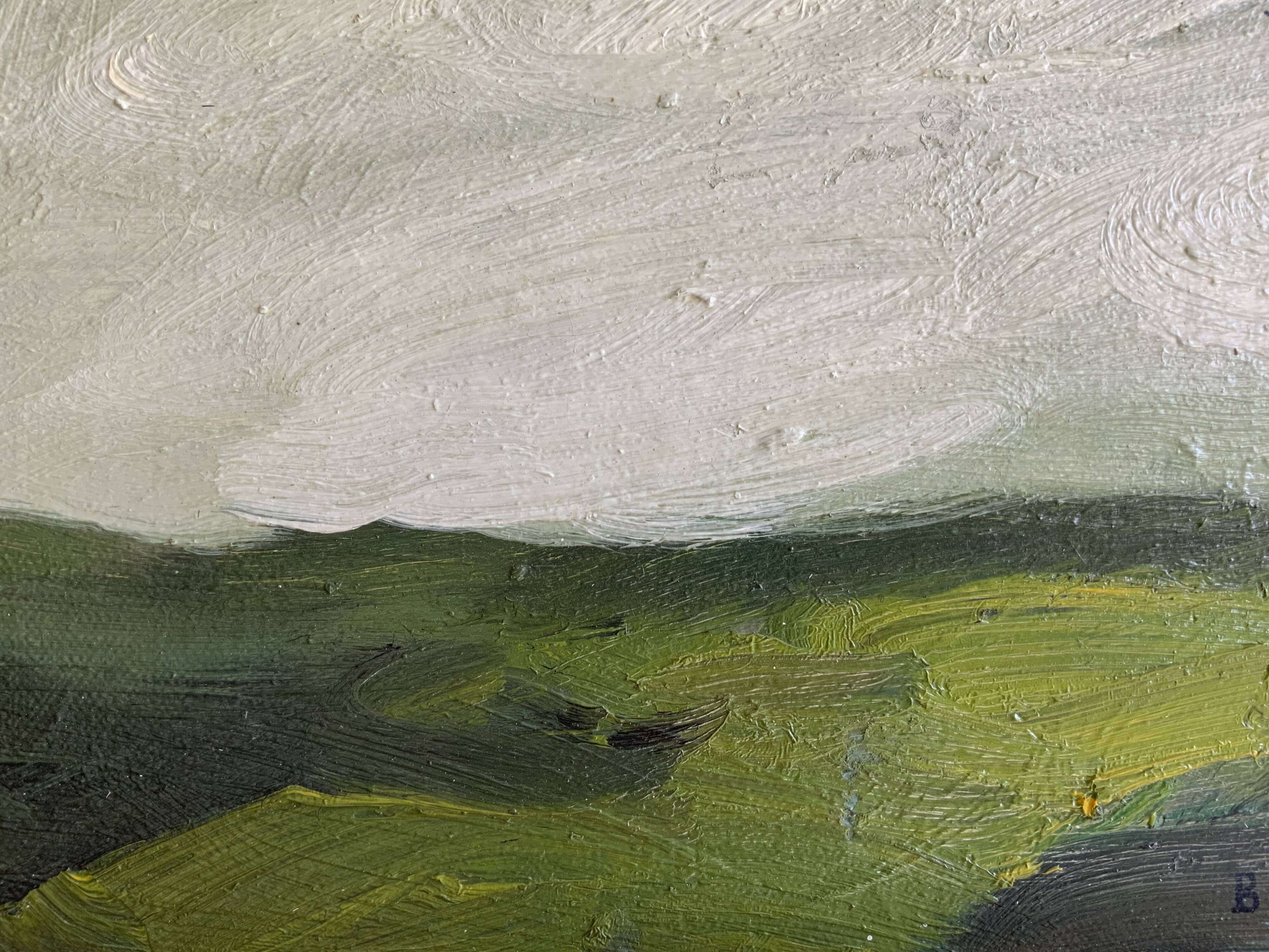 Small Vintage Oil On Canvas Landscape signed by artist B.Delefors