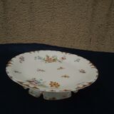 Plat sur piédouche Charles Field Haviland Gérard Dufraissex 1 Morel ( CFH GDM) Limoges diam 22,5 cm