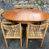 Table + 6 chaises baumann vintage 1970