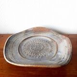 Brutalist stoneware cup 1970 signed Ferrières