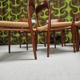 Set of 6 Møller teak chairs 1960