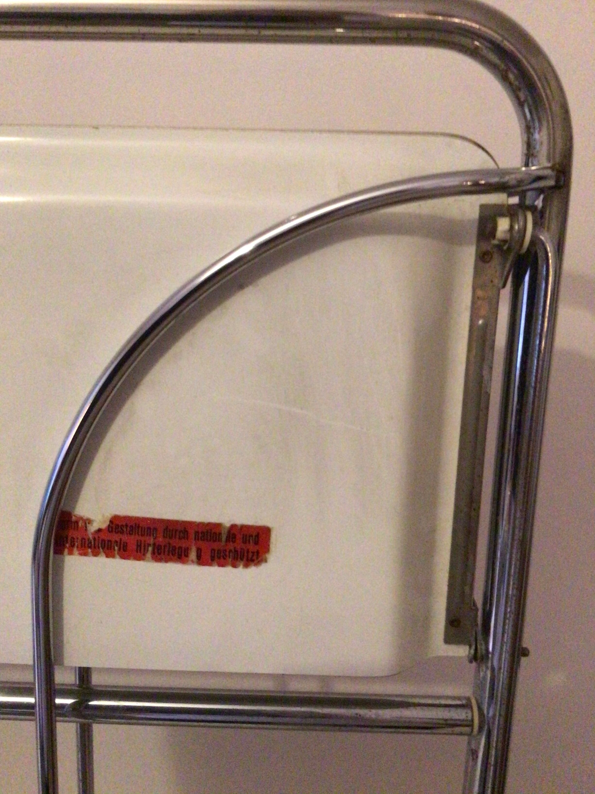 White formica vintage wheeled foldable dessert