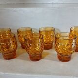 7 vintage water glasses "Pernod S.A."