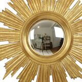 Deknudt Sunburst Sun Mirror Gilded Wood Sixties 69cm