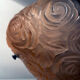 Art Deco wall lamp (1930) with rose patterns in molded pressed glass