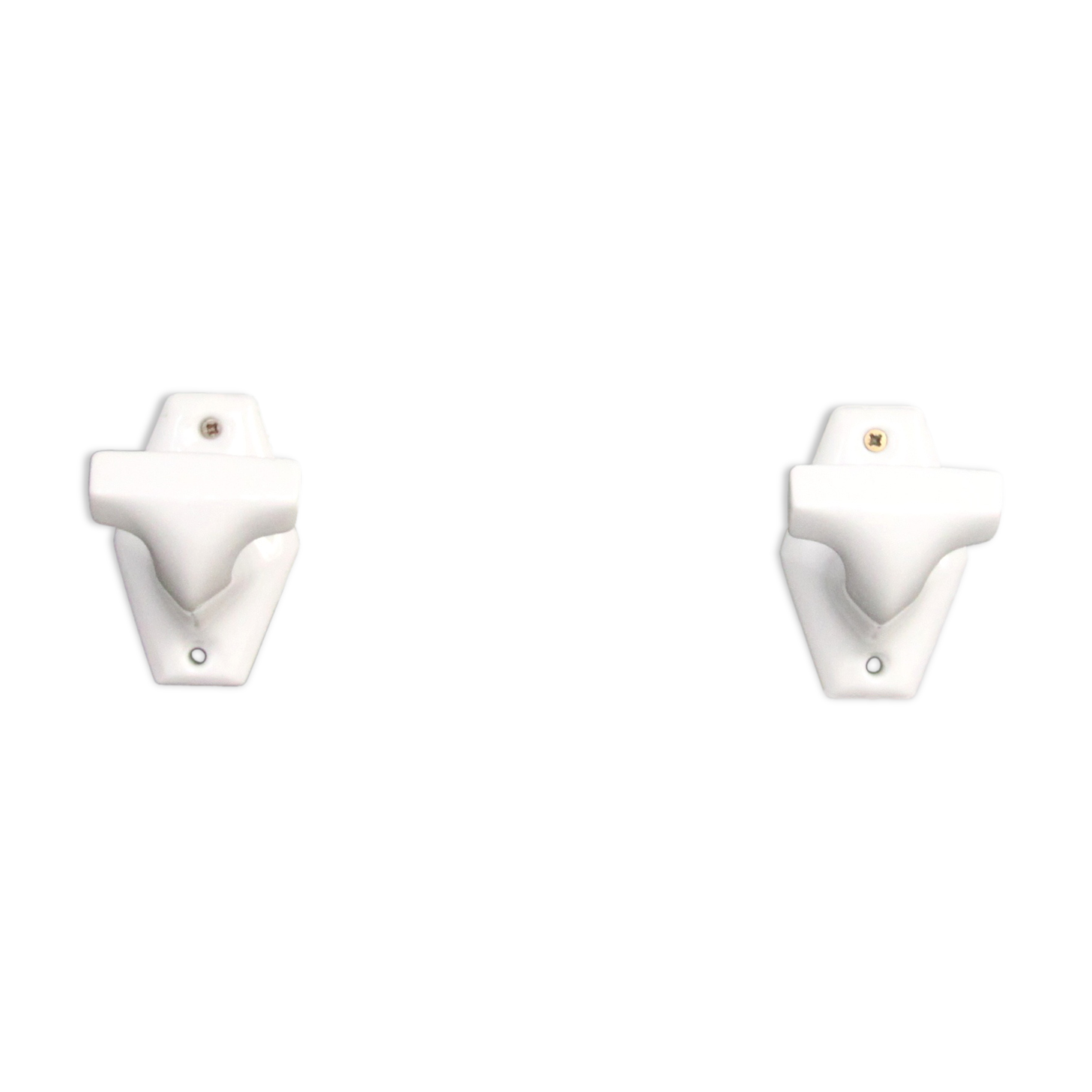 Pair of coat rack hooks in porcelain