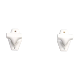 Pair of coat rack hooks in porcelain