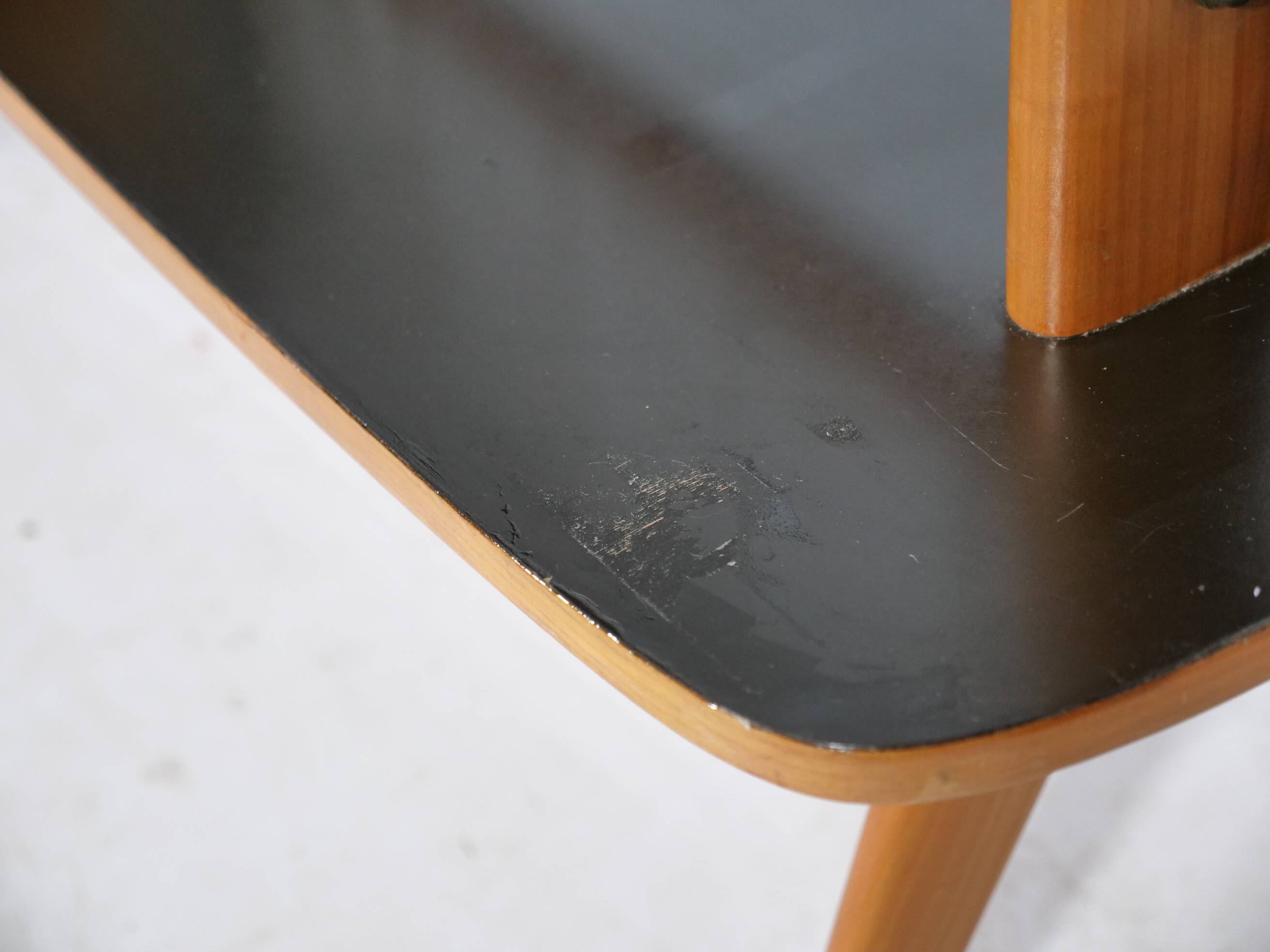 Flower Bench Cherry Wood  1960s Plant Stand