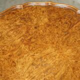 Vintage 1940s Burr Walnut swivel coffee table.