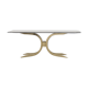 Vintage brass hollywood regency gold glamour coffee table with glass top, 1970s