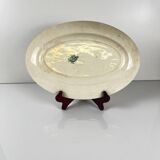 Oval patinated dish "Thermidor" Blue/green iron earth, late 19th century