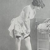 Original photogravure on glossy paper, Model in stockings and shoes 1900