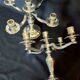 Exceptional pair of table candlesticks in fine silver, St. Médard Paris