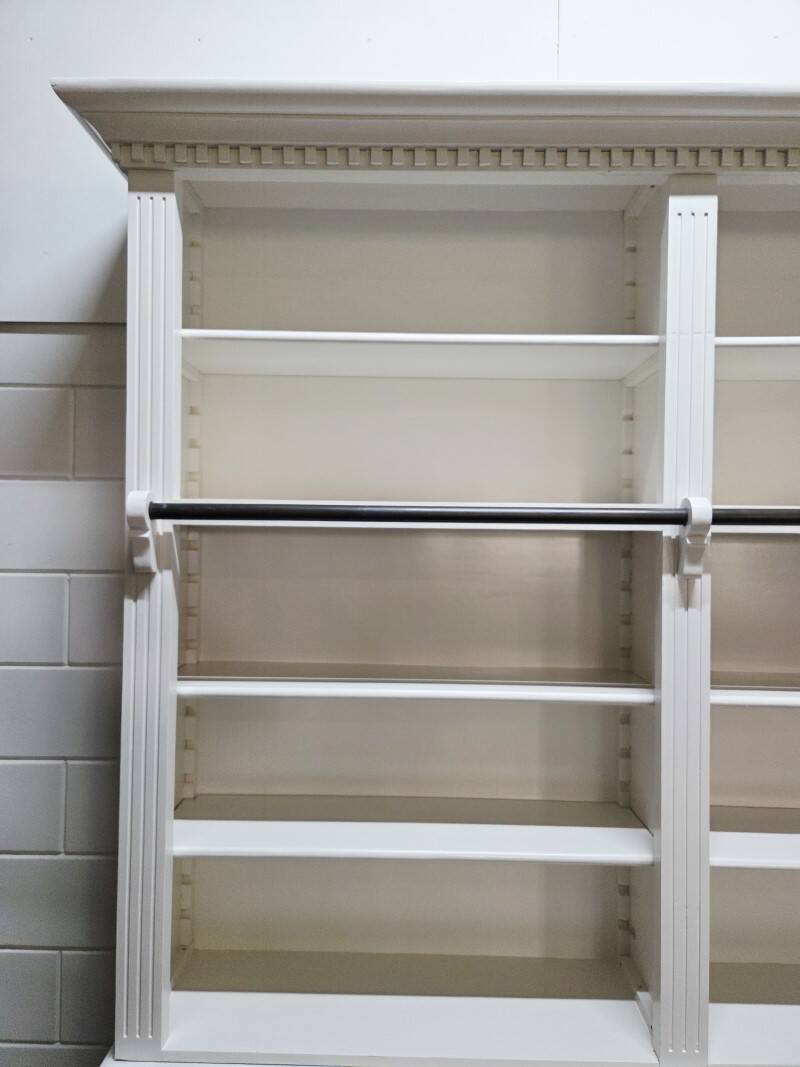 White bookcase library cabinet bookcase with ladder